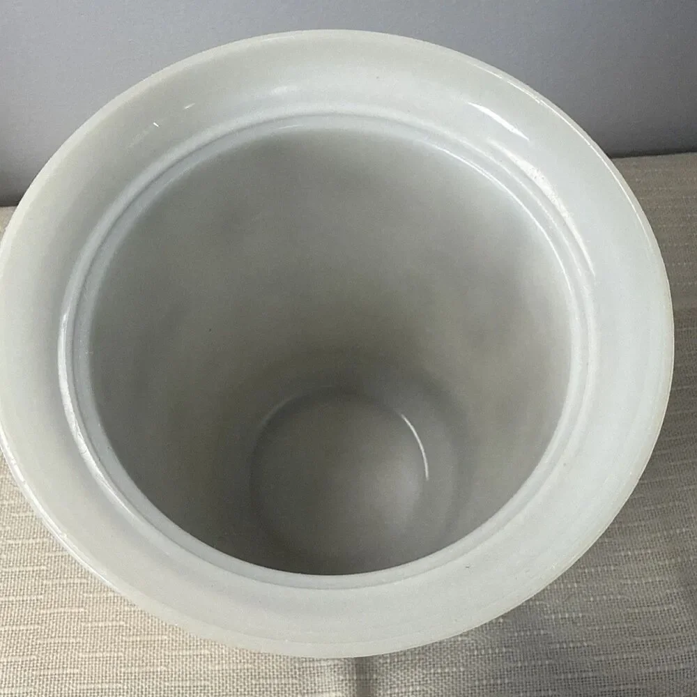Kromex Mid Century Modern Ice Bucket Wood Grain Chrome Vintage 1960s USA